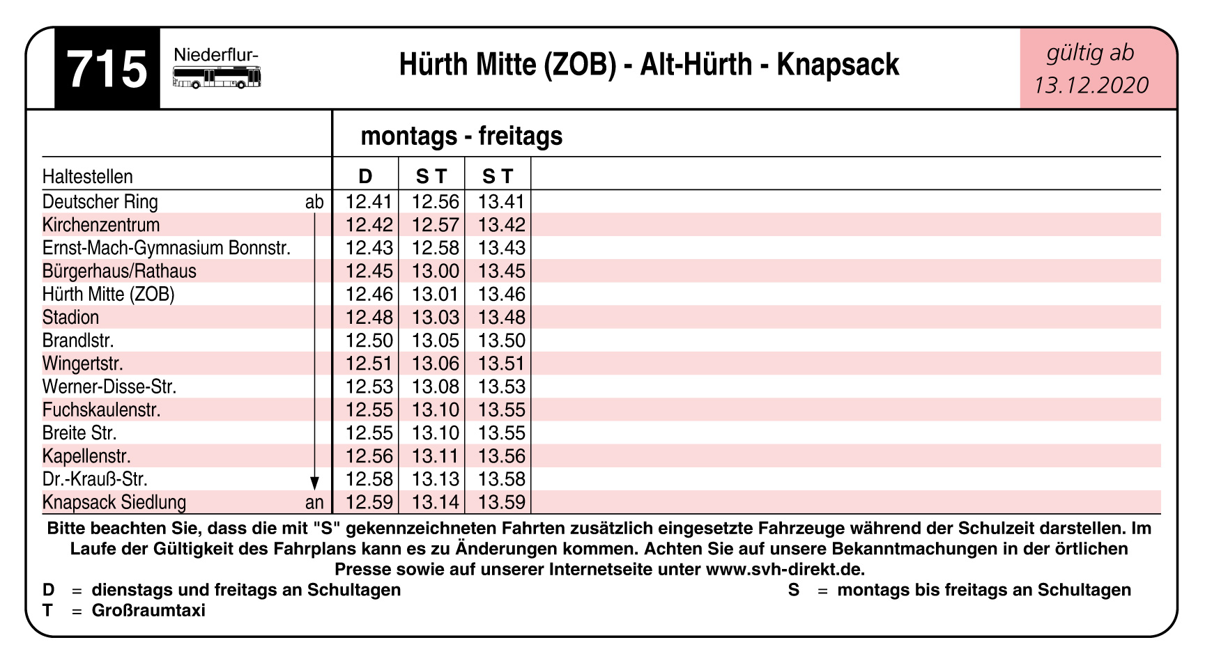 Fahrpläne Stadtverkehr Hürth